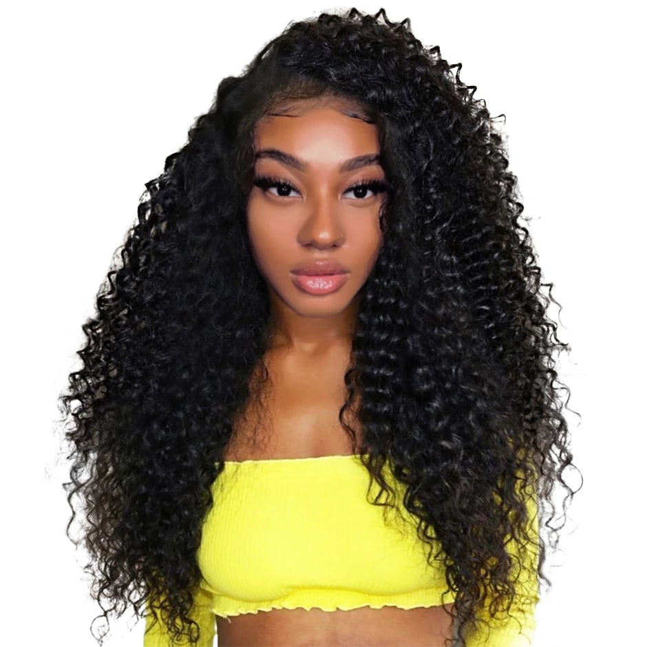 Kinky Curly Peruvian Human Hair Wigs